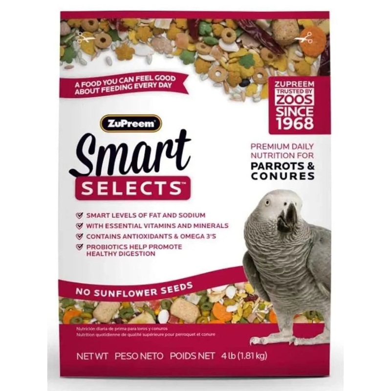 ZuPreem Smart Selects Bird Food for Parrots & Conures 4 lb