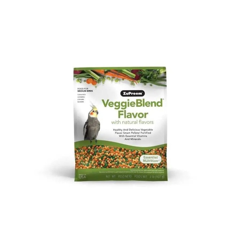 ZuPreem VeggieBlend with Natural Flavor Pelleted Bird Food for Medium Birds 2 lb