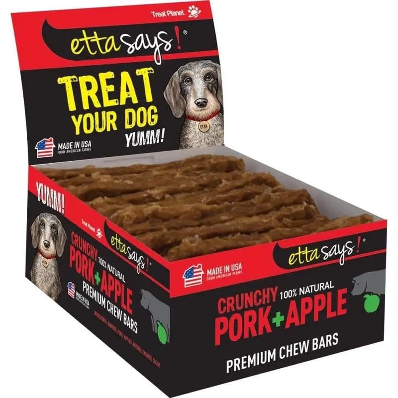 Etta Says! Premium Crunchy Bars Pork & Apple Dog Treats