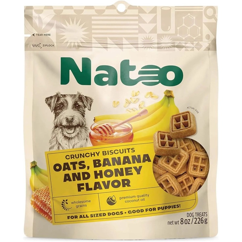 Natoo Biscuits with Oats Banana and Honey for Skin and Coat Health
