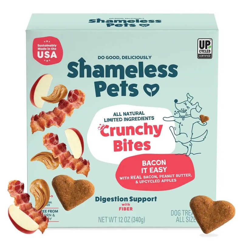 Shameless Pets Bacon It Easy Bacon Flavor Crunchy Dog Treats