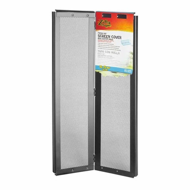 Zilla Screen Covers with Center Hinge Fresh Air Terrarium