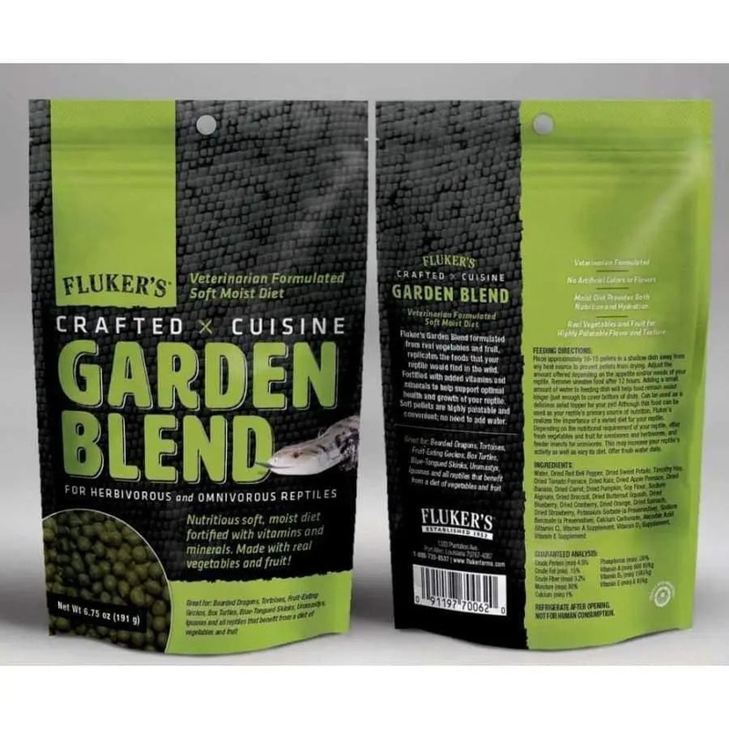 Fluker’s Crafted Cuisine Garden Blend Dry Food for Omnivorous Reptiles