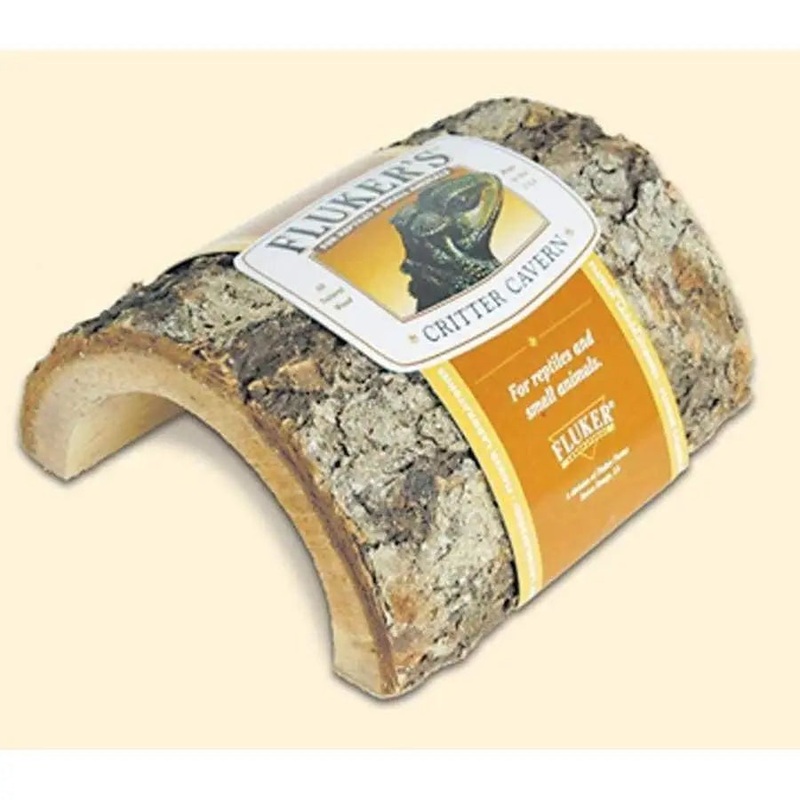 Fluker’s Critter Cavern Half Log Hideaway Half Log Brown