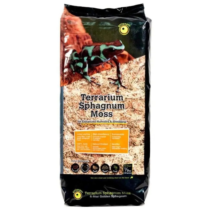Galapagos 5-Star Terrarium Sphagnum Moss Substrate Gold