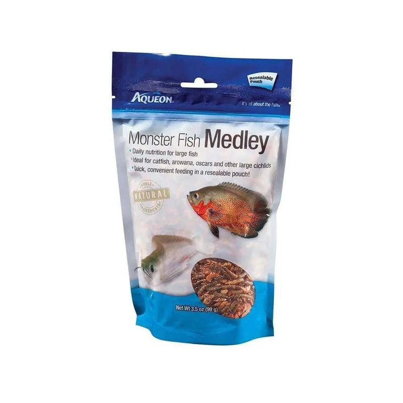 Aqueon Dehydrated Monster Medley Fish Food 3.5 Oz