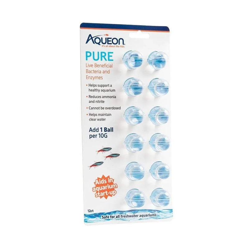 Aqueon Pure Aquarium Water Supplement for 10 Gallons Tank 12 Pack
