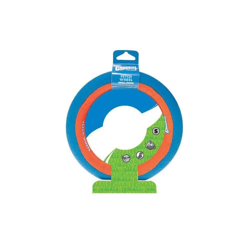 Chuckit! Fetch Wheel Dog Toys Orange/Blue Color Small