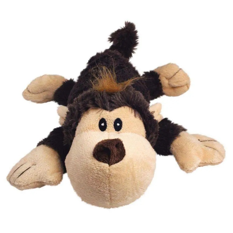 Kong Cozie Funky Monkey Dog Toys Brown Medium
