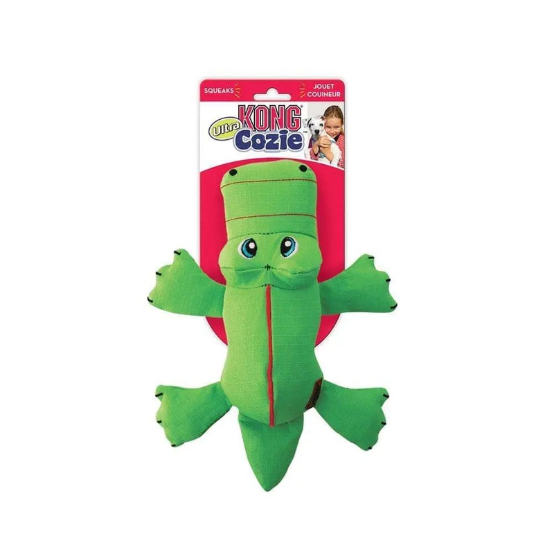 Kong Cozie Ultra Ana Alligator Dog Toys Green Large