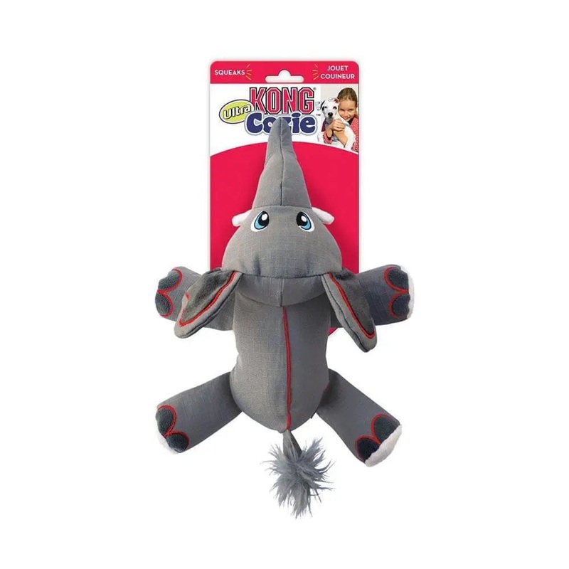 Kong Cozie Ultra Ella Elephant Dog Toys Gray Medium
