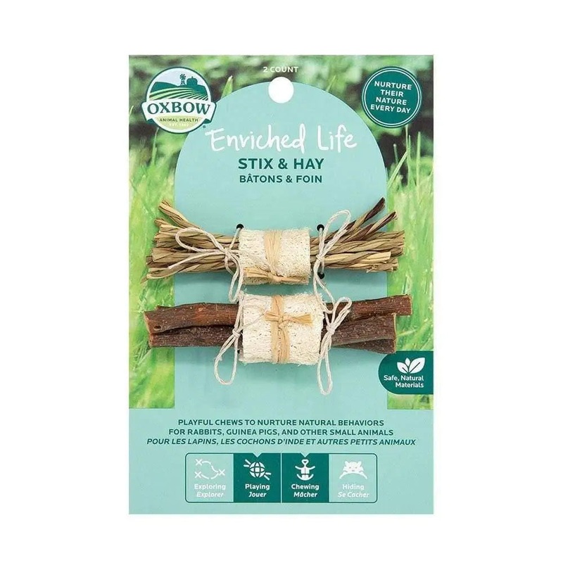 Oxbow Animal Health Enriched Life Stix & Hay for Small Animal