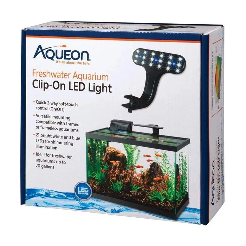 Aqueon Freshwater Aquarium Clip-on LED Light 8 X 7 X 4.75 Inch