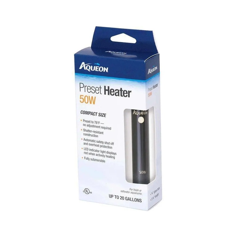 Aqueon Preset Aquarium Heater|50 Watts|100 Watts|150 Watts|200 Watts