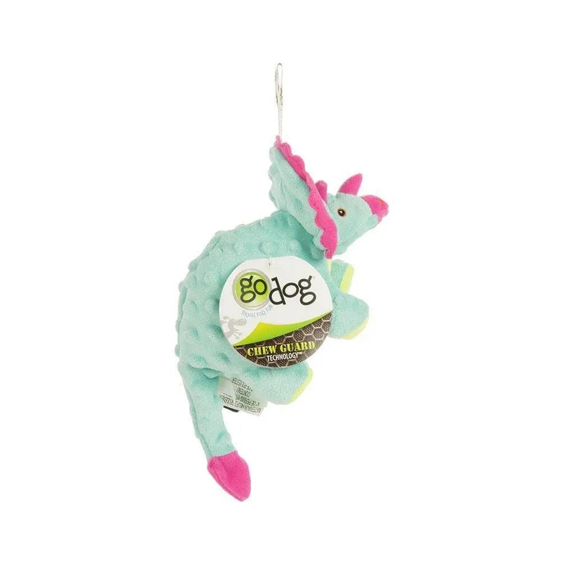 GoDog Frills the Triceratops Dino Dog Toys Small Teal