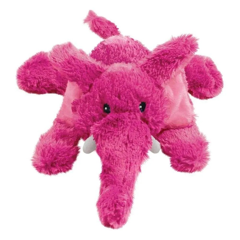 Kong Cozie Elmer Elephant Dog Toys Pink Medium