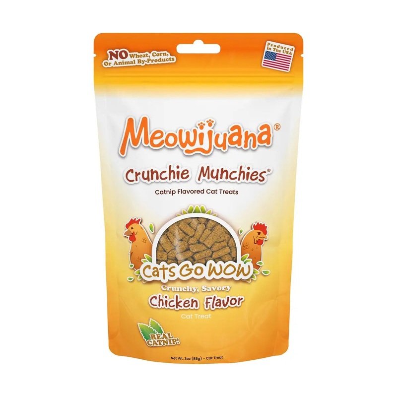 Meowijuana Crunchie Munchie Chicken Cat Treats 3 Oz