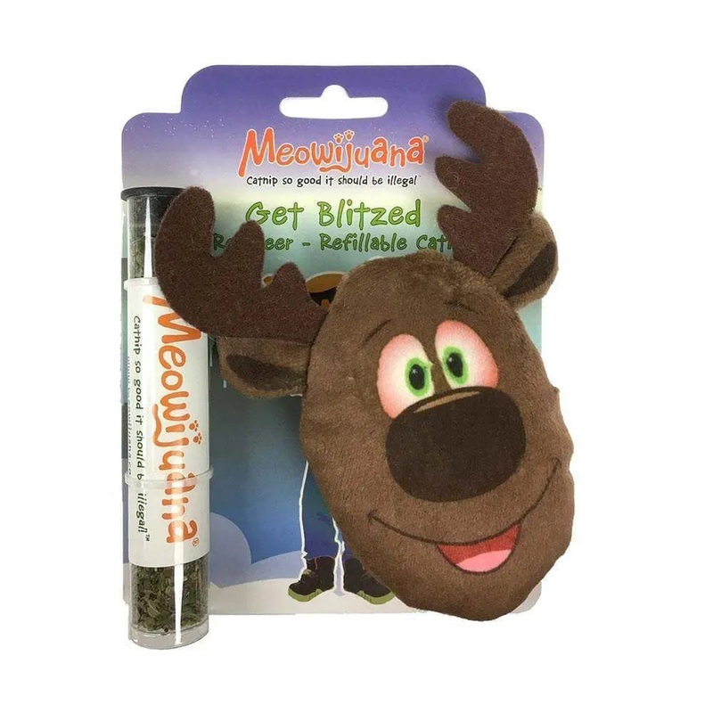 Meowijuana Get Blitzed Refillable Reindeer Cat Toys