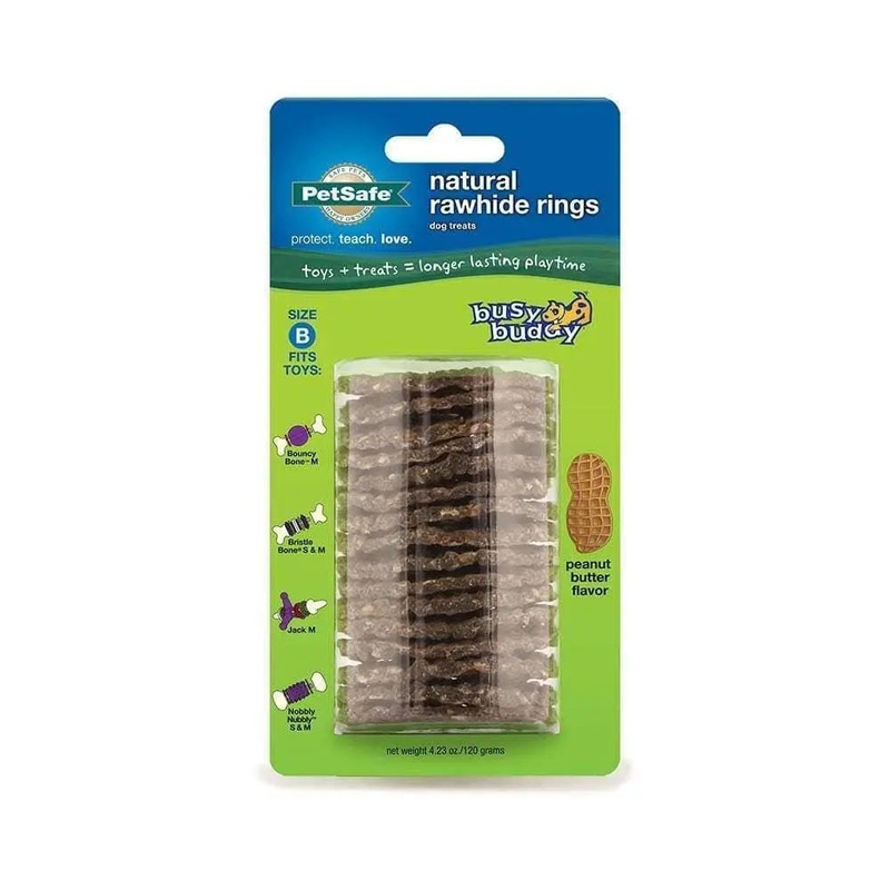 PetSafe Busy Buddy Toys Treats Ring Refills for Dog Medium
