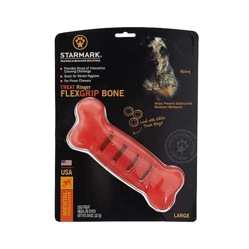 Starmark Ringer FlexGrip Bone Dog Treats Large
