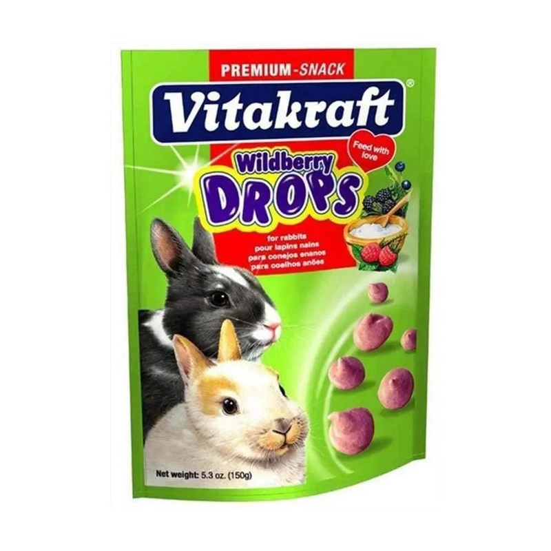 Vitakraft Drops with Wild Berry Rabbit Treats 5.3 Oz