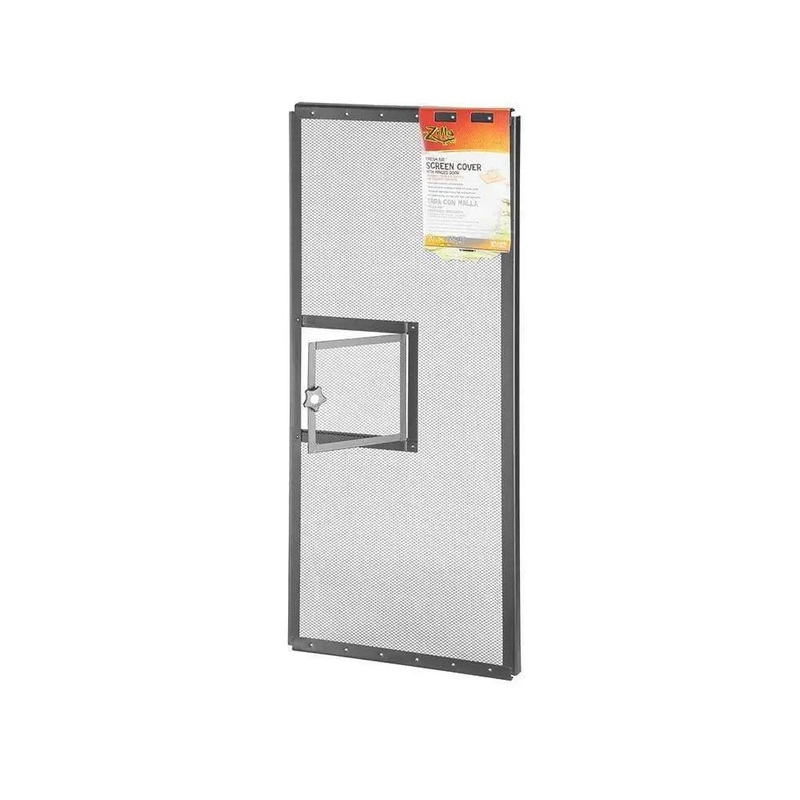 Zilla Screen Cover with Hinged Door Black Color 30 X 12 Inch