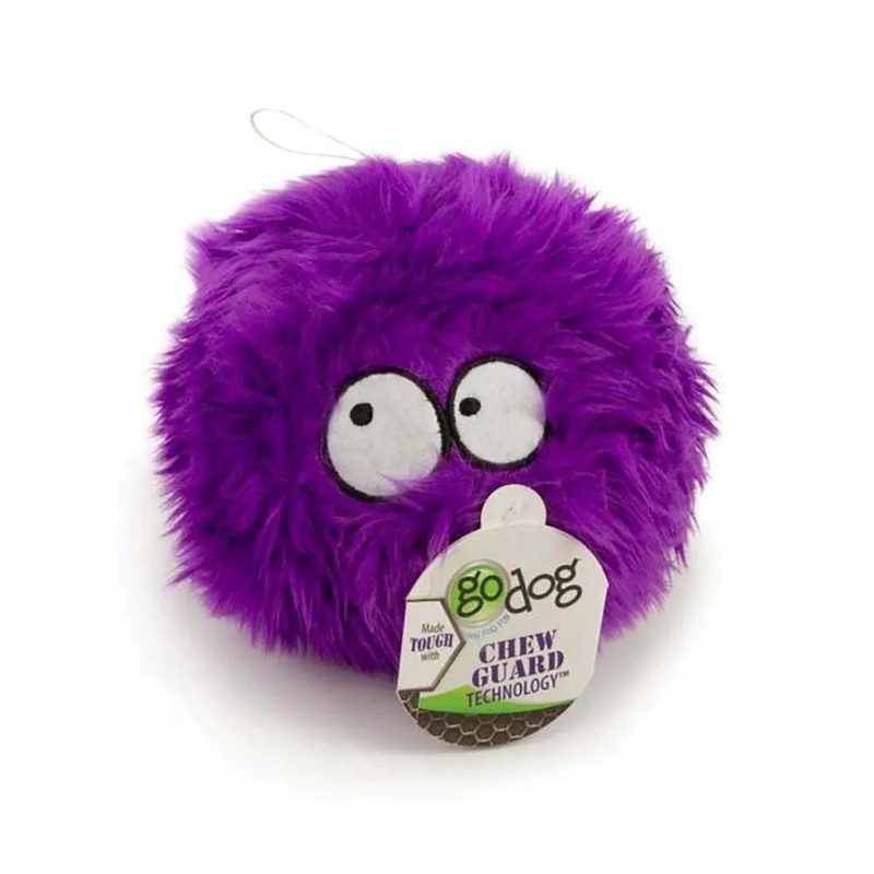GoDog Purple FurBallz Dog Toys Medium