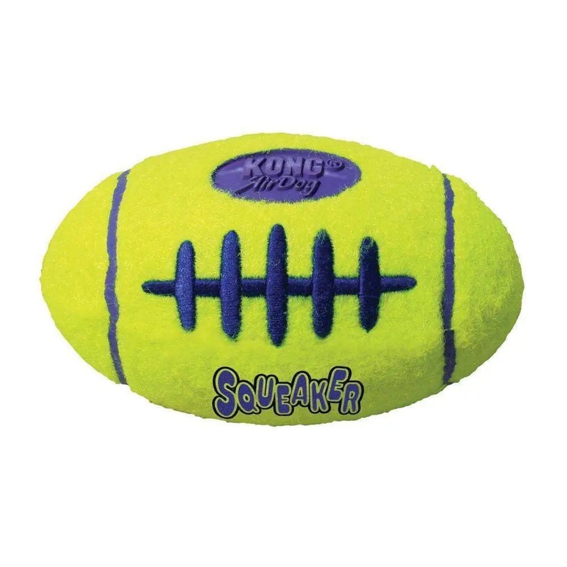 Kong Airdog Squeaker Football Dog Toys Yellow