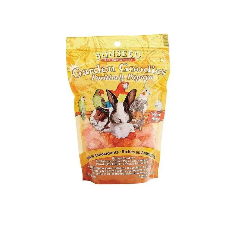 Sunseed Garden Goodies Positively Papaya Tropical Treats for Birds & Small Animals 5 Oz