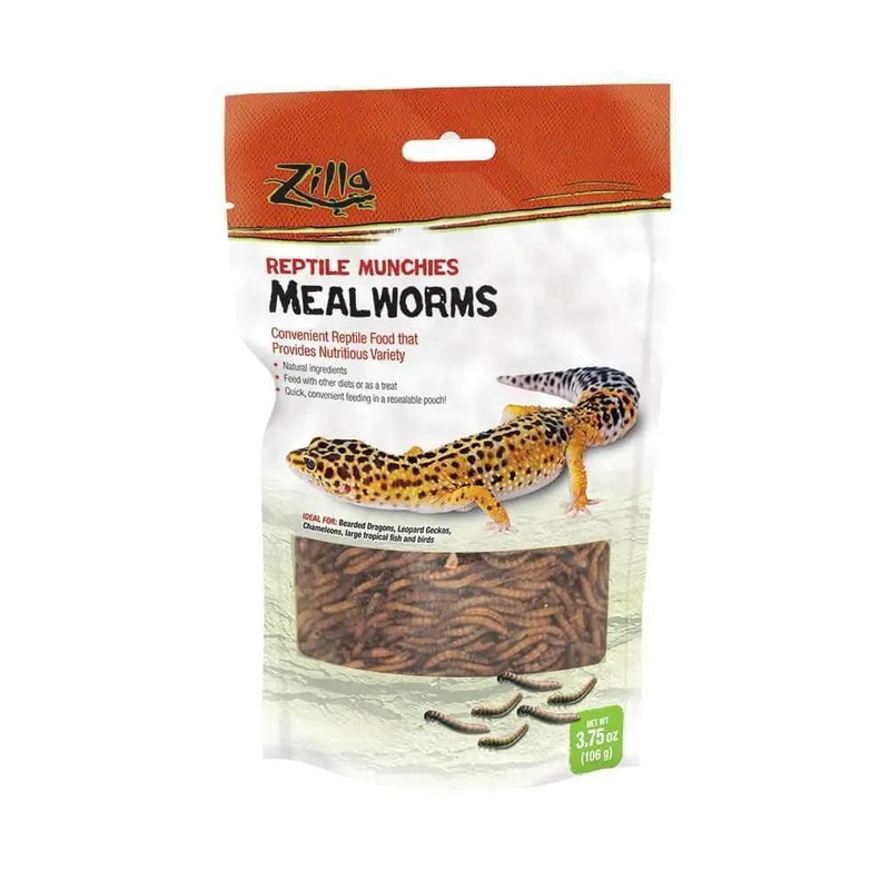 Zilla Freeze Dried Munchies Mealworm Reptile Food 3.75 Oz