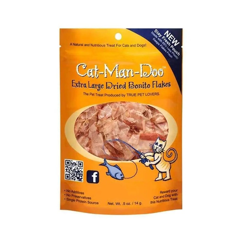 Cat-Man-Doo X-Large Dried Bonito Flakes Cat Treats 0.5 Oz