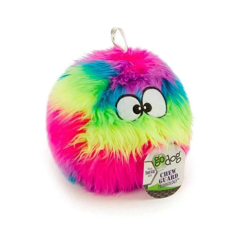 GoDog Rainbow FurBallz Dog Toys Large