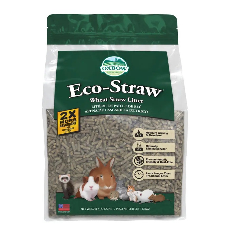 Oxbow Animal Health Eco-Straw Pelleted Wheat Straw Litter 8 Lbs