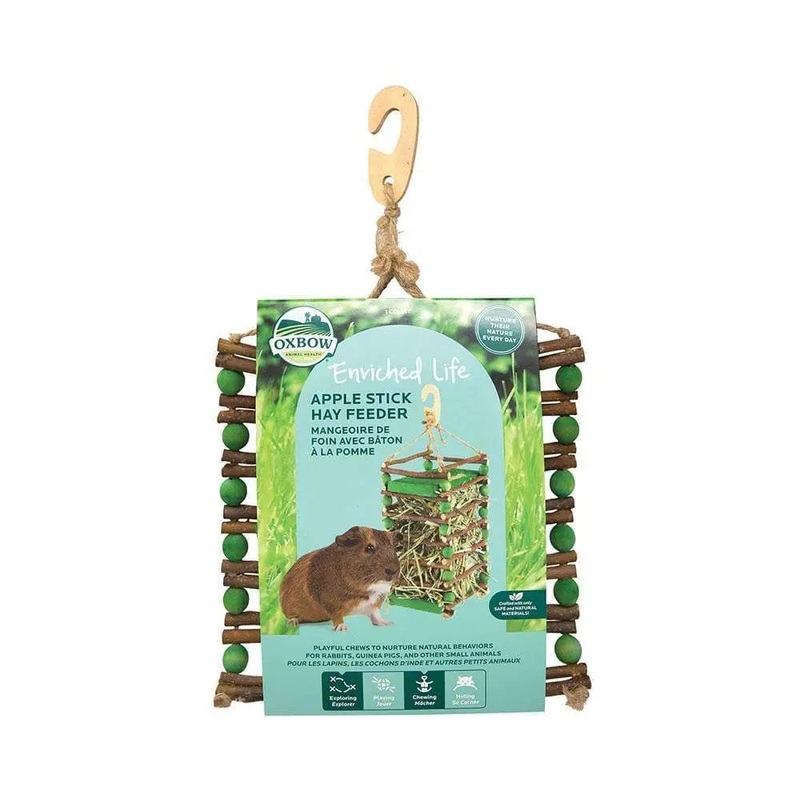 Oxbow Animal Health Enriched Life Apple Stick Hay Feeder for Small Animal