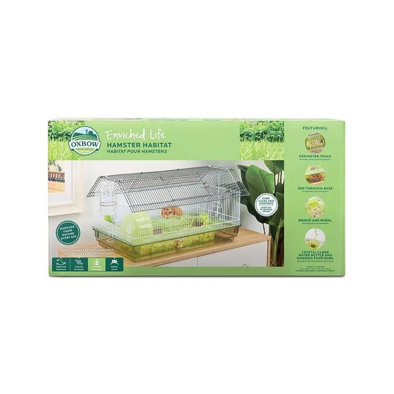 Oxbow Animal Health Enriched Life Hamster Habitat for Small Animal 24.5 X 13.75 X 12.5 Inches