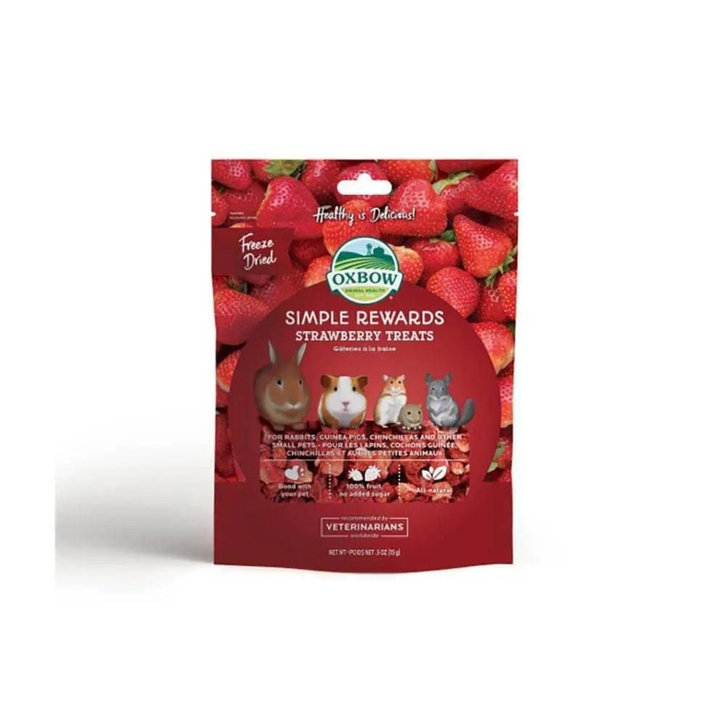 Oxbow Animal Health Simple Rewards Strawberry Small Animal Treats 0.5 Oz