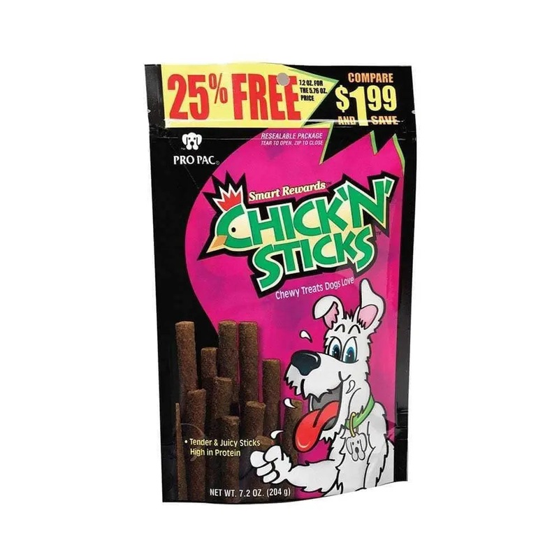 Pro Pac Smart Rewards Chick N Sticks Chewy Dog Treats 7.2 Oz