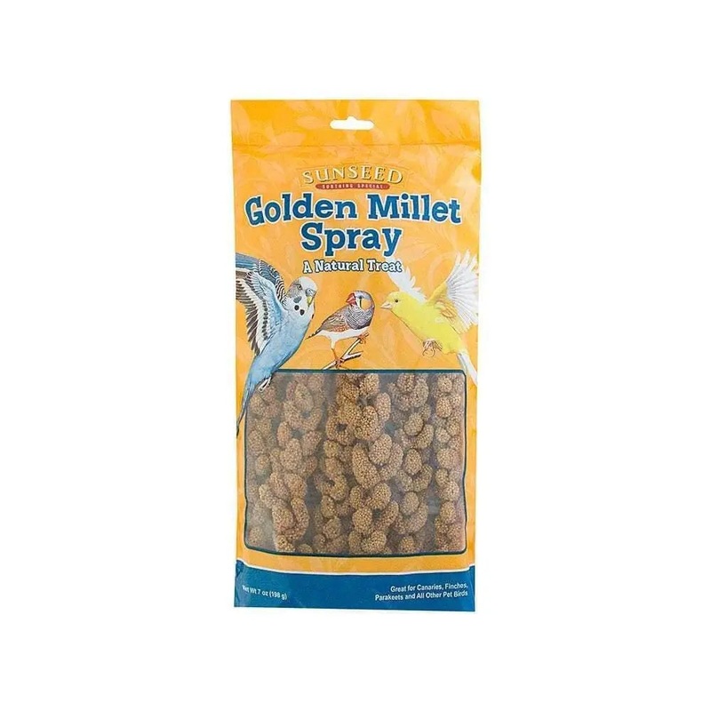 Sunseed Golden Millet Spray Natural Birds Treats 7 Oz