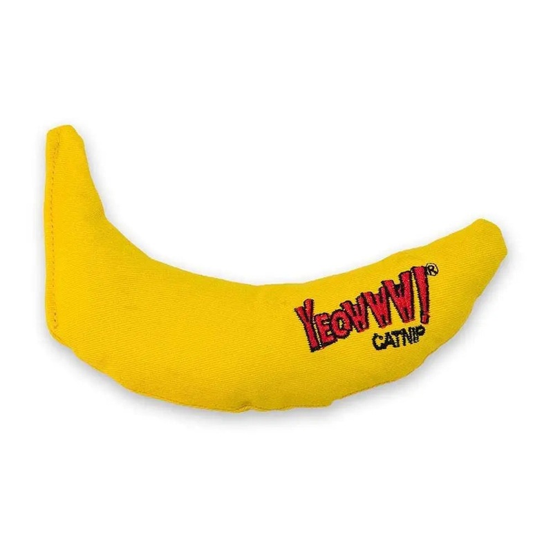 Ducky World Yeowww! Banana Catnip Toys 7 Inch