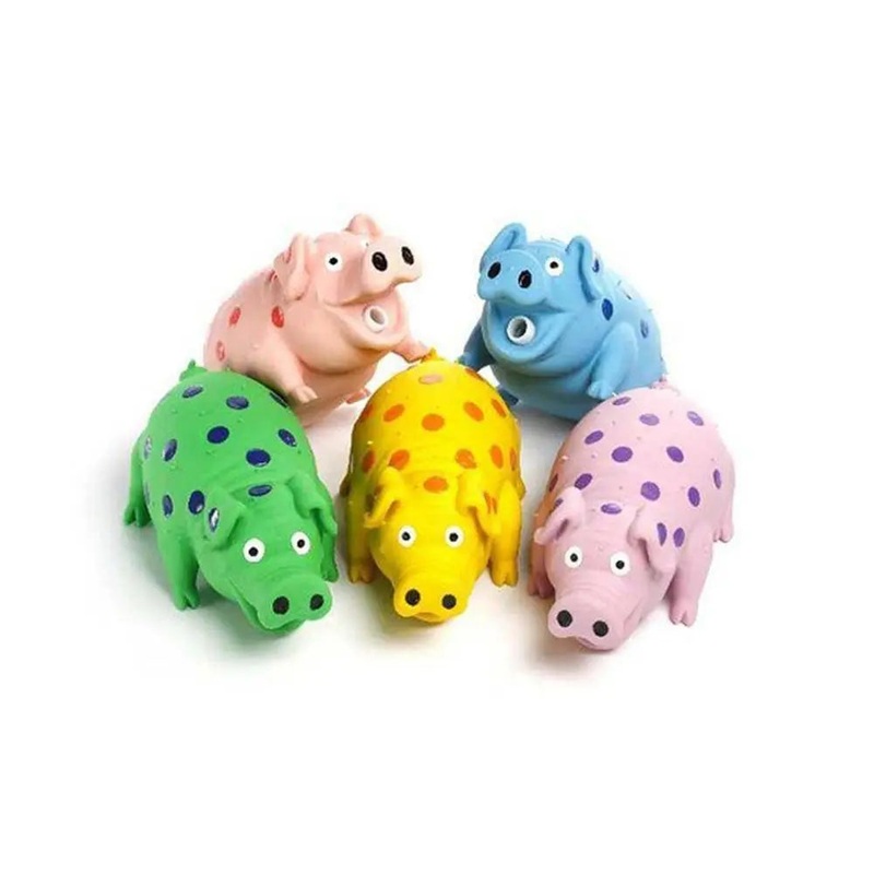 Multipet Globlets Pigs Dog Toys Assorted Color 9 Inch
