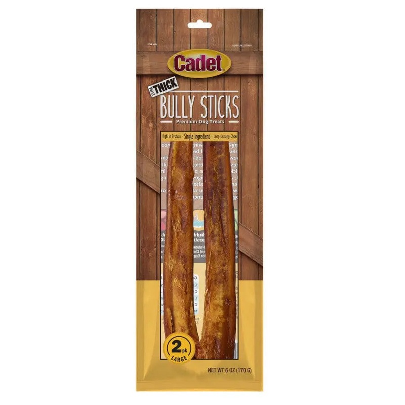 Cadet Bully Sticks Dog Treats|Extra Thick 6 oz|Regular 12 oz|Regular 6 oz|X-Small 8 oz