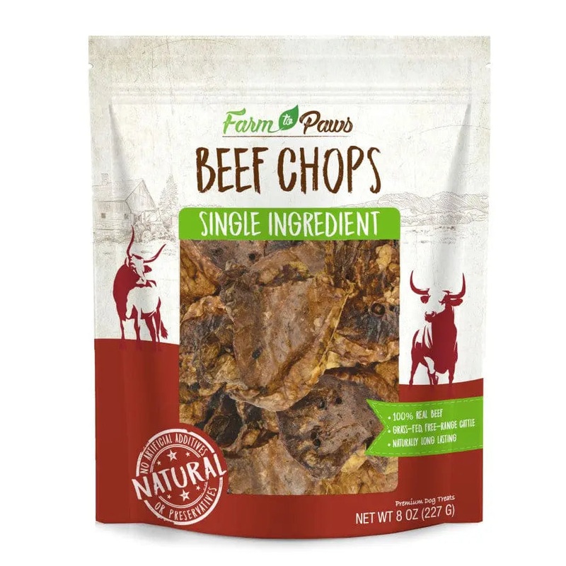 Cadet Farm to Paws Beef Chops – Natural Dog Chews 8 oz