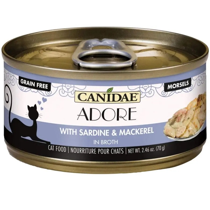 CANIDAE Pure Adore Wet Cat Food Sardine & Mackerel in Broth, 24ea/2.46 oz