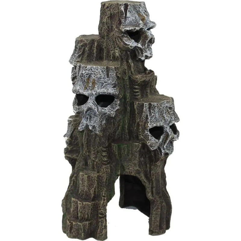 Exotic Environments Skull Mountain Tall Aquarium Ornament