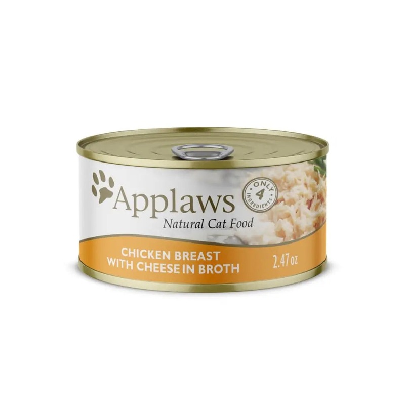 Applaws Natural Wet Cat Food Chicken Breast with Cheese in Broth 24/cs