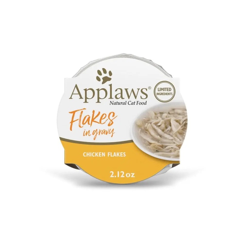 Applaws Natural Wet Cat Food Chicken Flakes in Gravy 2.12oz Pot 18/cs