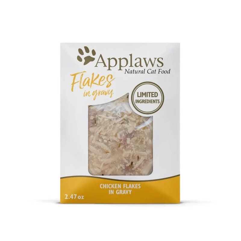 Applaws Natural Wet Cat Food Chicken Flakes in Gravy 2.47oz Pouch 12/cs