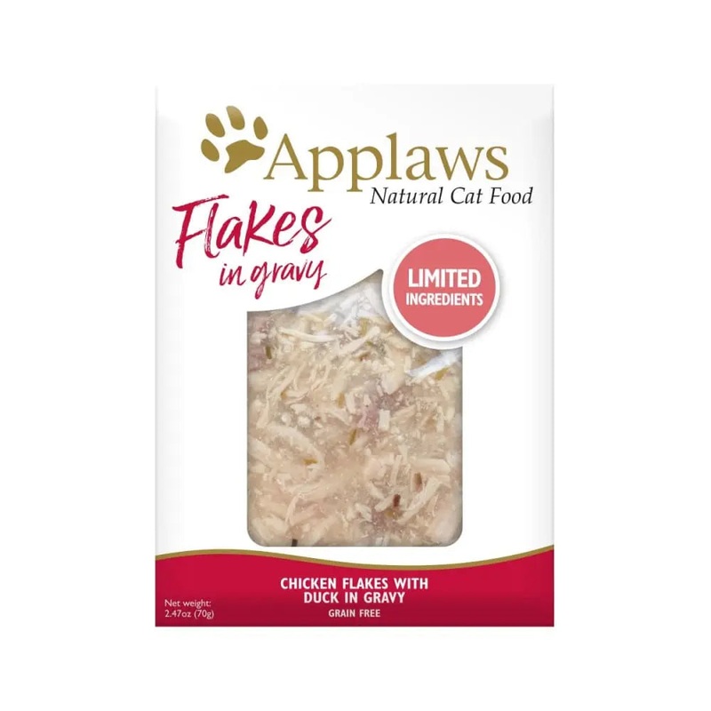 Applaws Natural Wet Cat Food Chicken with Duck Flakes in Gravy 2.47oz Pouch 12/cs