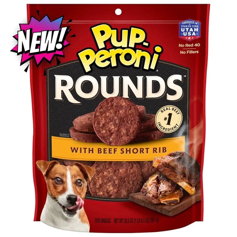 Pup-Peroni Rounds Dog Treats|5 oz|20.5 oz|Beef Brisket|Beef Short Rib