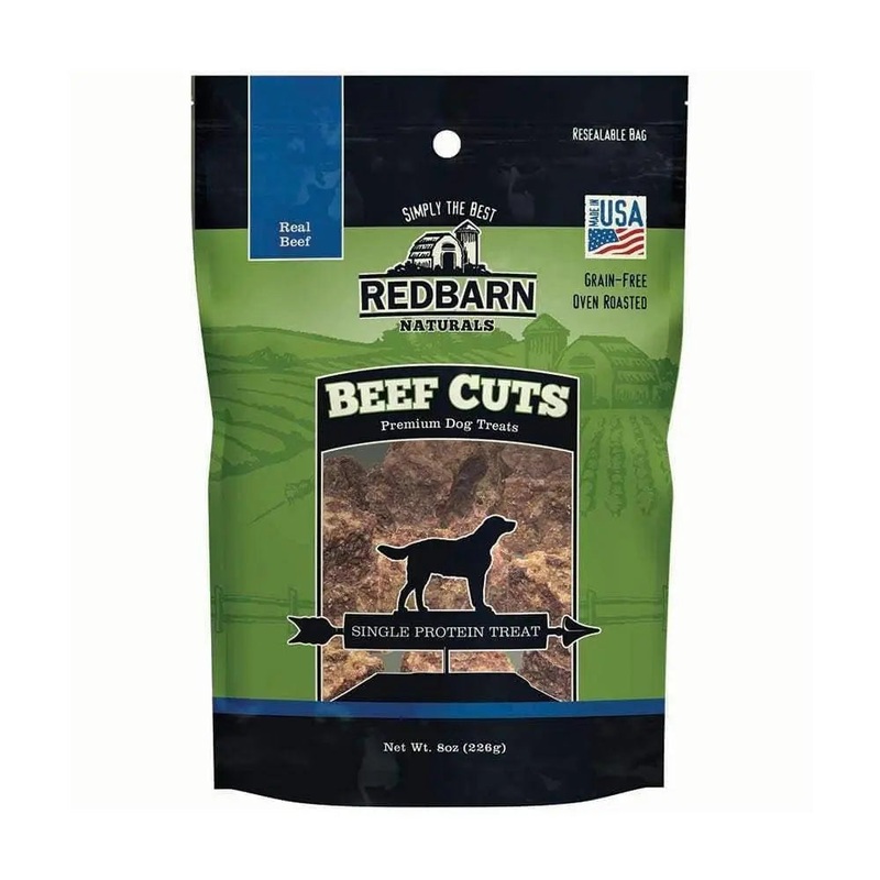 Redbarn Grain Free Oven Roasted Beef Cuts Premium Dog Treats 8 Oz